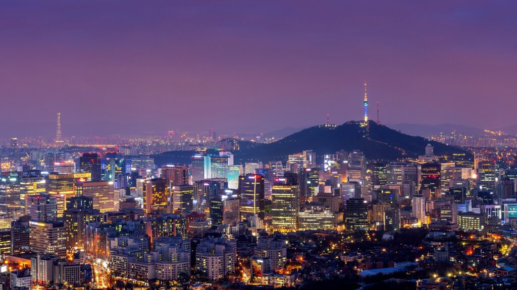 Seoul South Korea at night