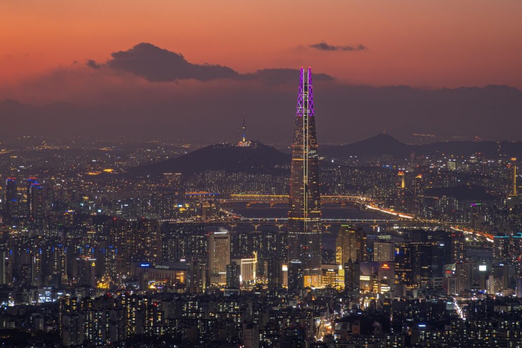 South Korea skyline city building